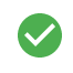 Icon showing a checkmark on green background