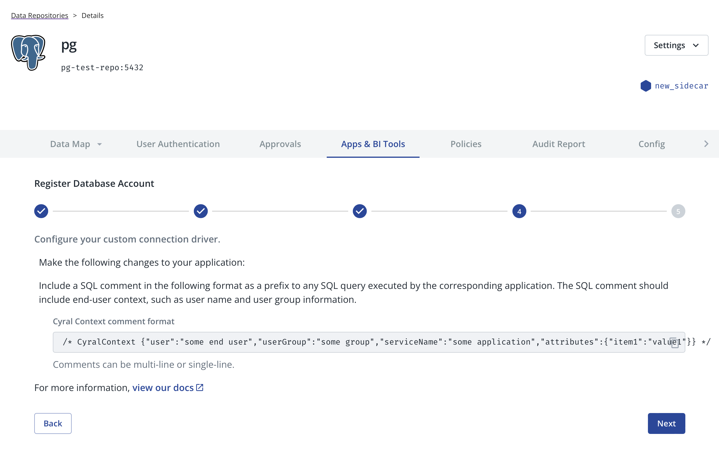 Example of CyralContext comment format