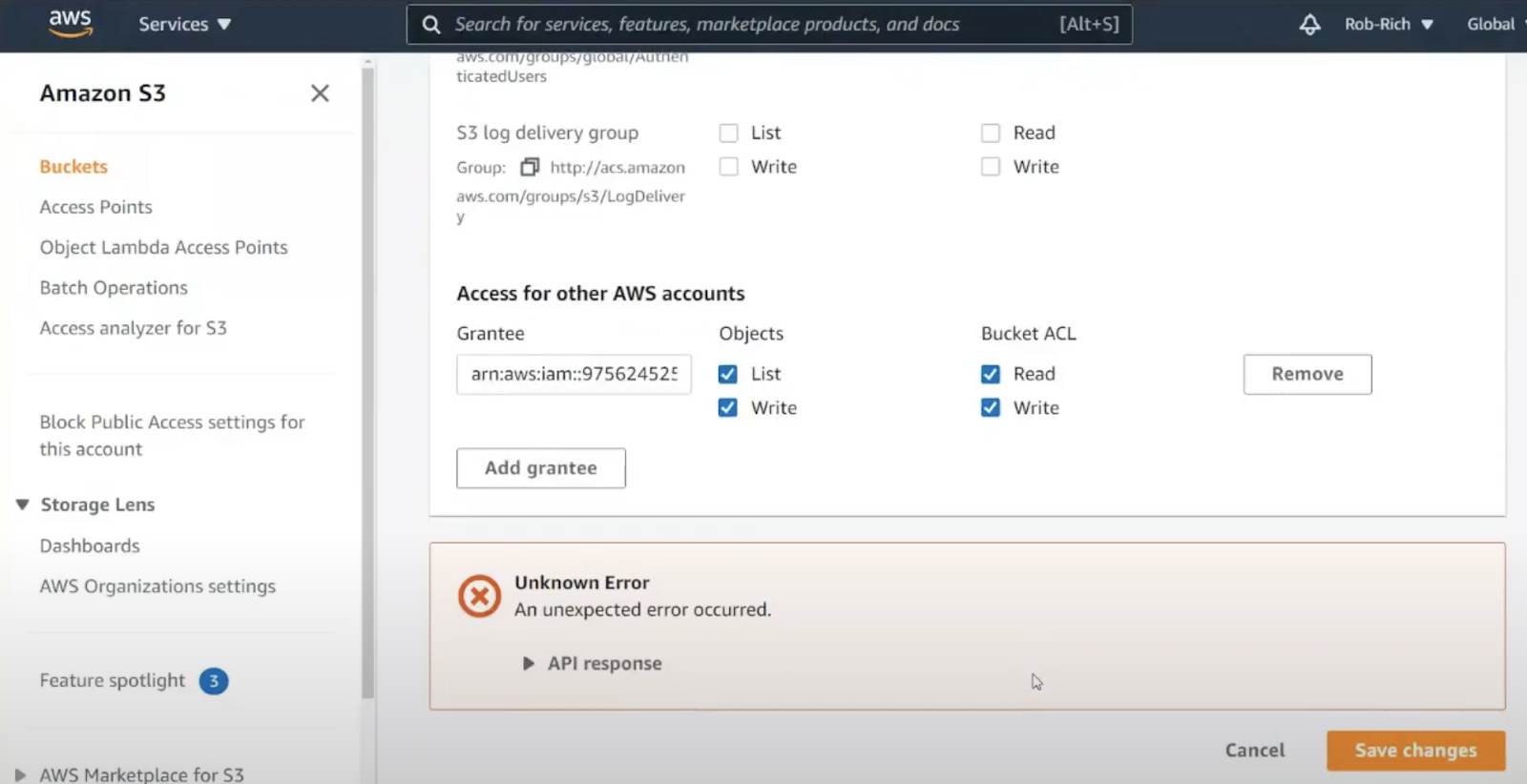 aws s3 copy between buckets different accounts